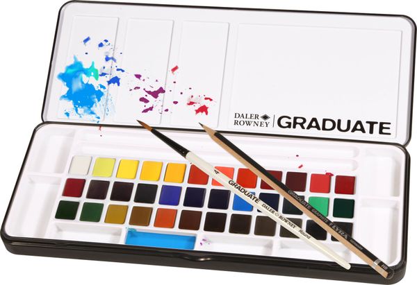 Daler Rowney Daler Rowney Graduate Set akvarel boja  Student Set 24 Colours With Brush