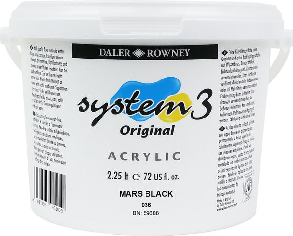 Daler Rowney Daler Rowney System3 Akrilna boja Mars Black 2,25 L 1 kom