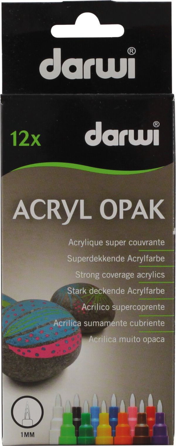 Darwi Darwi Acryl Opak Marker Set Miješati 12 x 3 ml