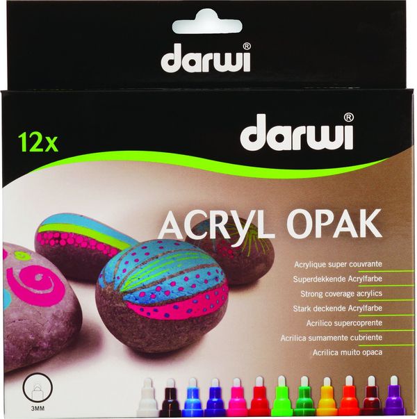Darwi Darwi Acryl Opak Marker Set Miješati 12 x 6 ml