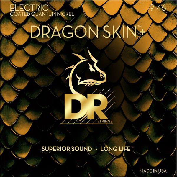 DR Strings DR Strings Dragon Skin+ Coated Light to Medium 9-46 Žice za električnu gitaru