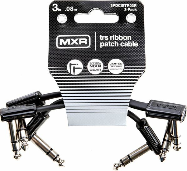Dunlop MXR Dunlop MXR DCISTR03R Ribbon TRS Cable 3 Pack Crna 8 cm Kutni - Kutni