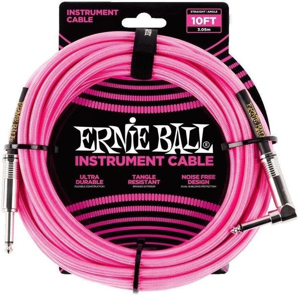 Ernie Ball Ernie Ball P06078-EB Ružičasta 3 m Ravni - Kutni