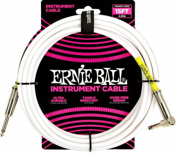 Ernie Ball Ernie Ball P06400 Bijela 4,6 m Ravni - Kutni