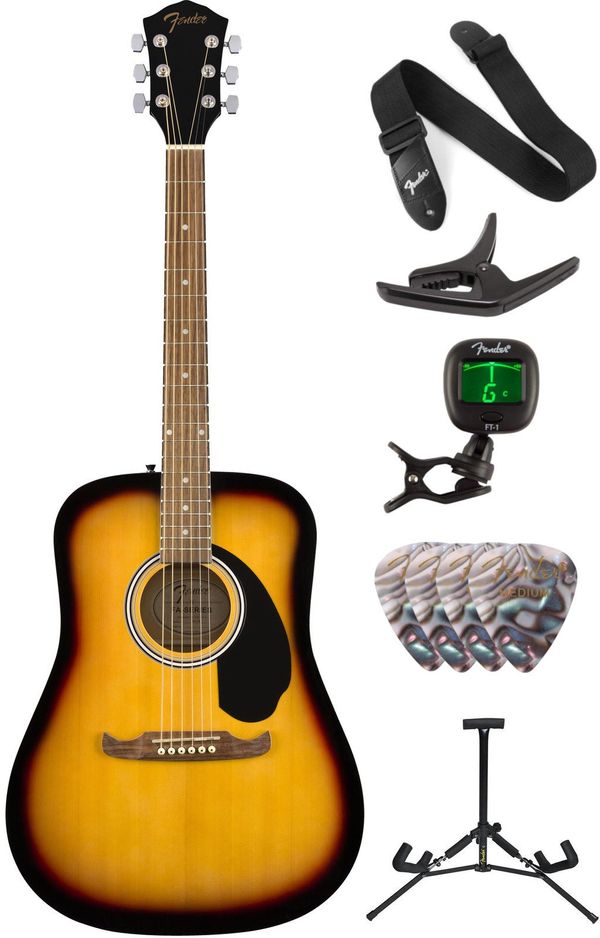 Fender Fender FA-125 Dreadnought Acoustic WN Sunburst Deluxe SET Sunburst