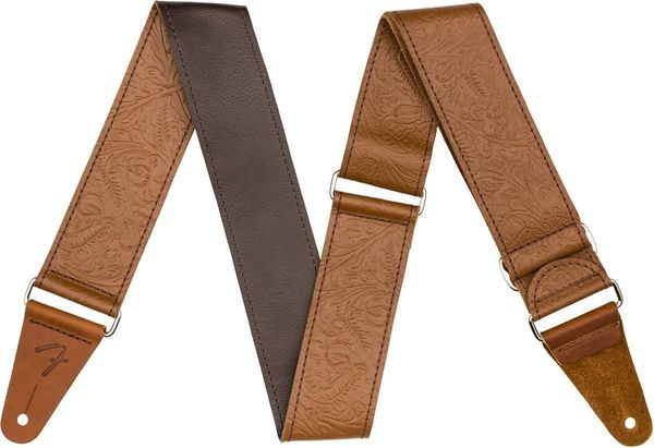 Fender Fender Tooled Leather Guitar Strap 2'' Kožnati remen za gitaru Brown