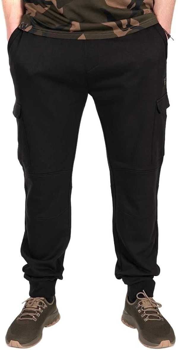 Fox Fishing Fox Fishing Hlače LW Black/Camo Combat Joggers - 2XL