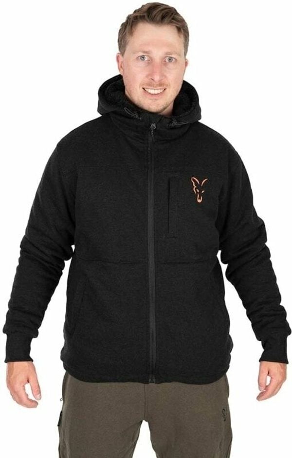 Fox Fishing Fox Fishing Majica s kapuljačom Collection Sherpa Hoody Black/Orange L