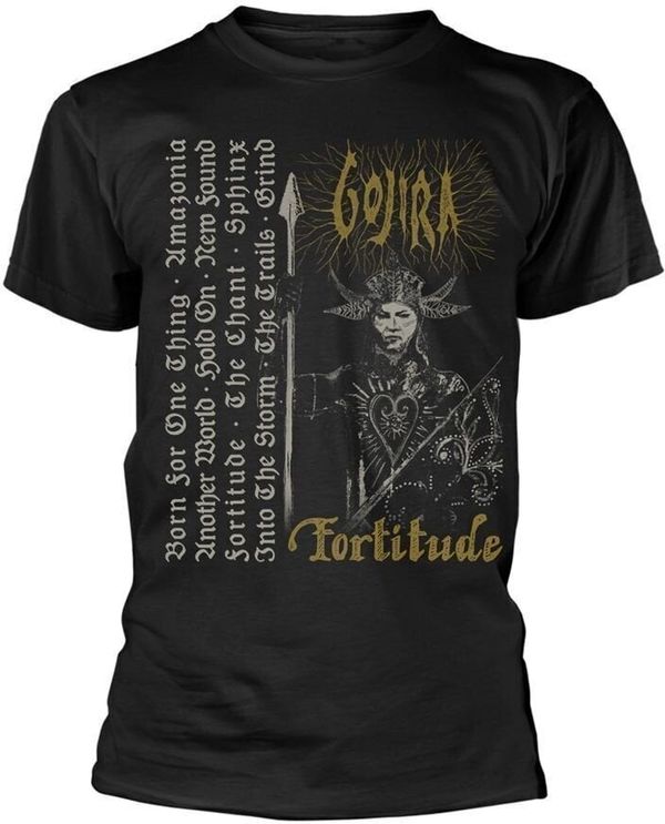 Gojira Gojira Košulja Fortitude Tracklist Unisex Black S