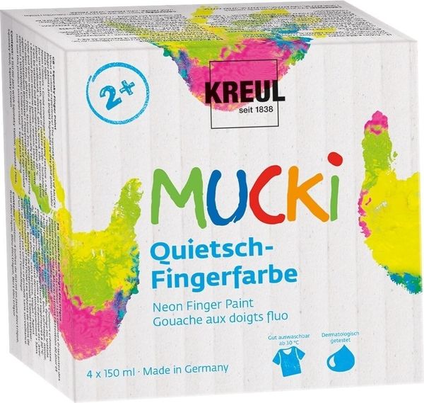 Kreul Kreul 2317 Set boja za prste Squeaky Colors 4 x 150 ml