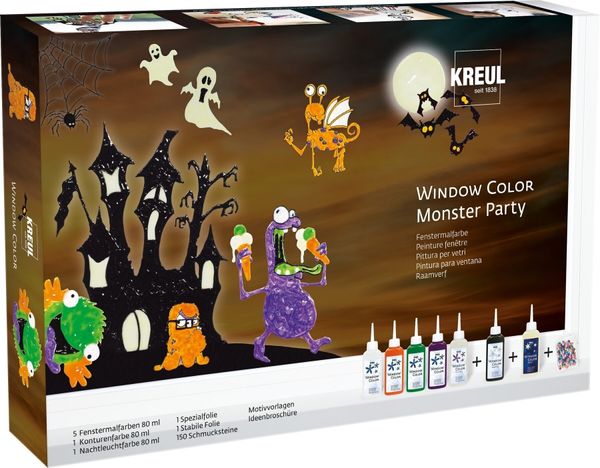 Kreul Kreul 42850 Set boja za staklo Monster Party 7 x 80 ml