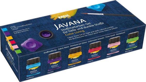 Kreul Kreul Javana Set boja za tekstil Living Colours 6 x 20 ml