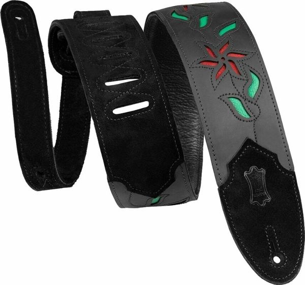 Levys Levys M4FV-BLK_RED Kožnati remen za gitaru Black/Red