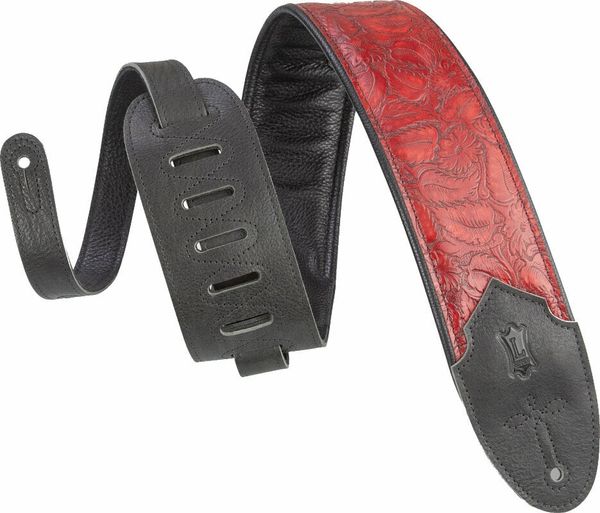 Levys Levys M4WP-003 Kožnati remen za gitaru Geranium Merlot