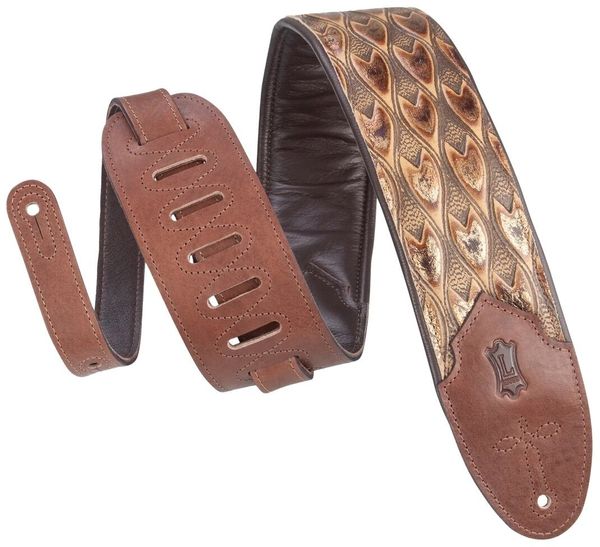 Levys Levys M4WP-005 Kožnati remen za gitaru Arrowhead Brown
