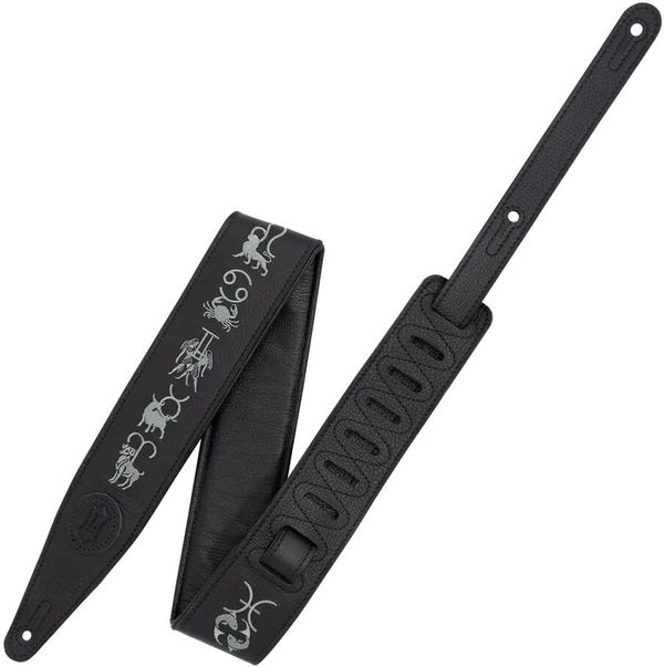 Levys Levys MG317ZE-BLK Kožnati remen za gitaru Black