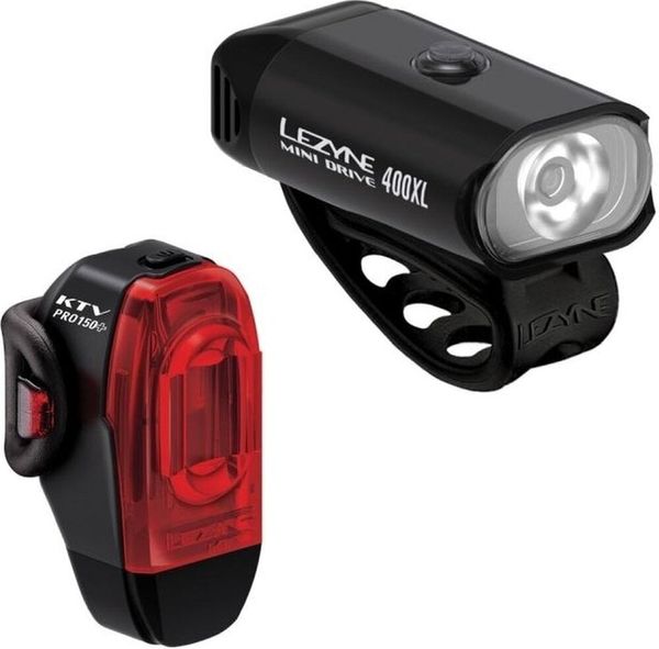 Lezyne Lezyne Mini Drive 400XL/KTV Drive Pro+ Pair Black/Black Front 400 lm / Rear 75 lm Stražnji Svjetlo za bicikl