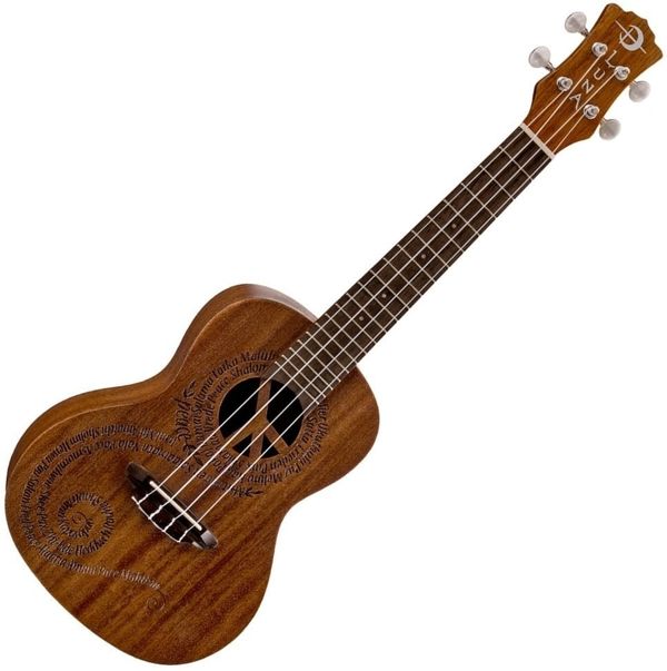 Luna Luna Maluhia Peace Koncertni ukulele Laser peace design