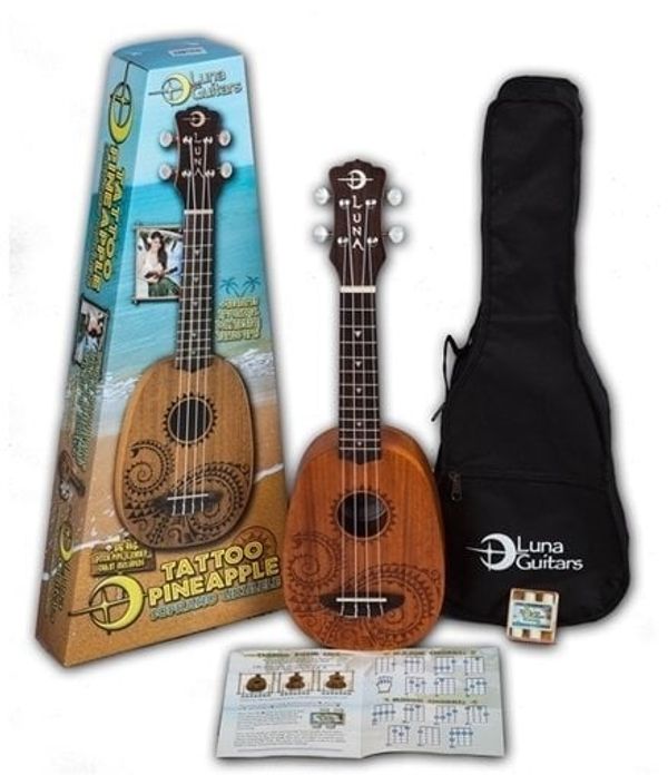 Luna Luna UKE TATTOO Soprano ukulele Hawaiian Tattoo Design