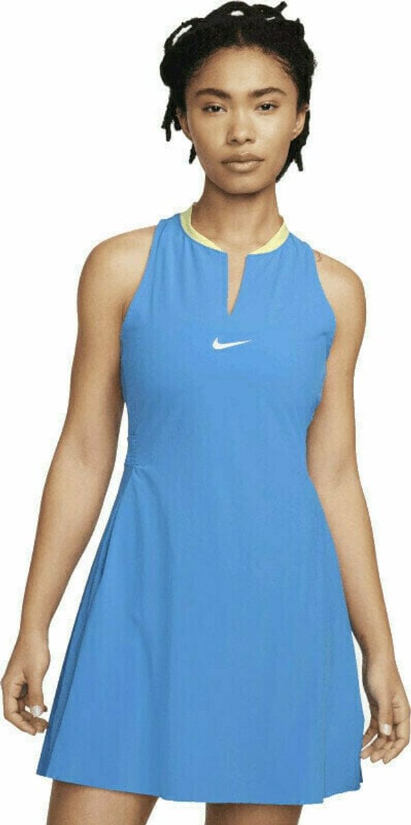 Nike Nike Dri-Fit Advantage Womens Tennis Dress Light Photo Blue/White S Haljina za tenis