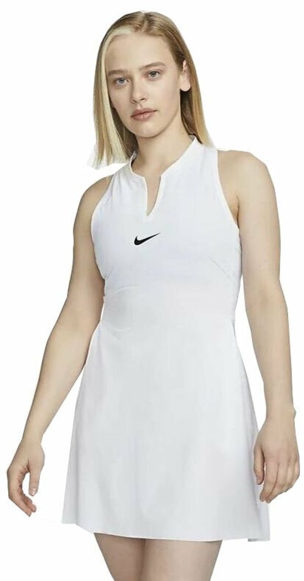 Nike Nike Dri-Fit Advantage Womens Tennis Dress White/Black S Haljina za tenis