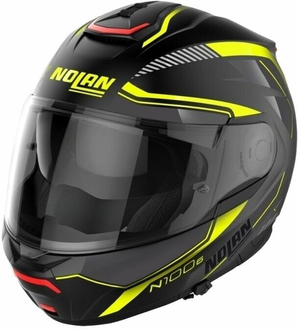 Nolan Nolan N100-6 Surveyor N-Com Flat Black Yellow/White/Antracite 2XL Kaciga