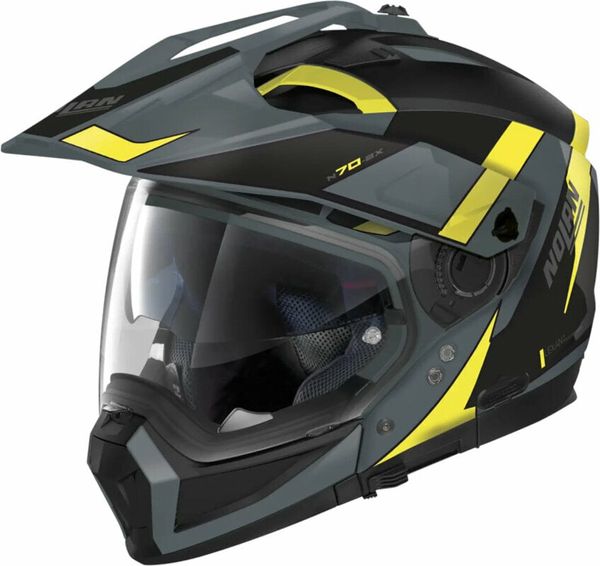 Nolan Nolan N70-2 X Skyfall N-Com Slate Grey Yellow/Black 2XL Kaciga