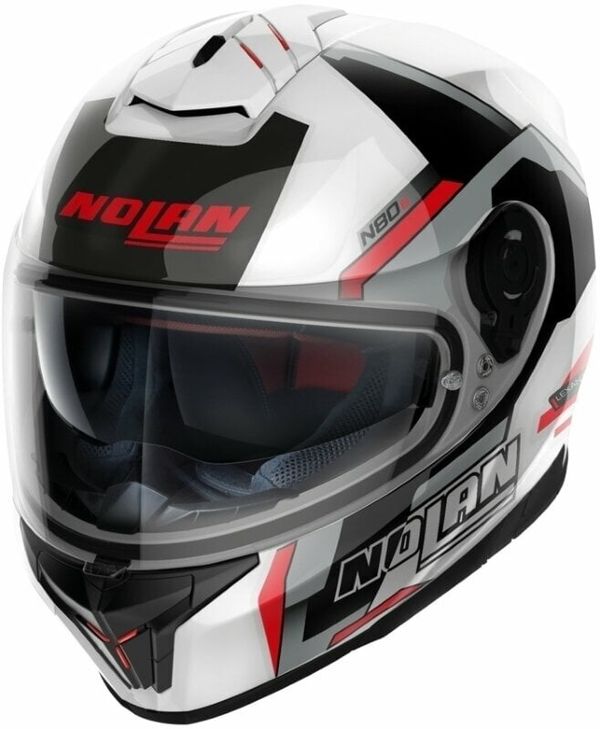 Nolan Nolan N80-8 Wanted N-Com Metal White Red/Black/Silver L Kaciga
