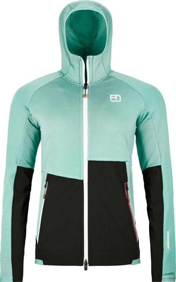 Ortovox Ortovox Fleece Rib Hoody Womens Aquatic Ice S Majica s kapuljačom na otvorenom
