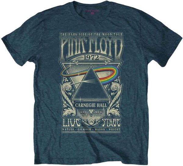 Pink Floyd Pink Floyd Košulja Carnegie Hall Poster Unisex Denim Blue 2XL