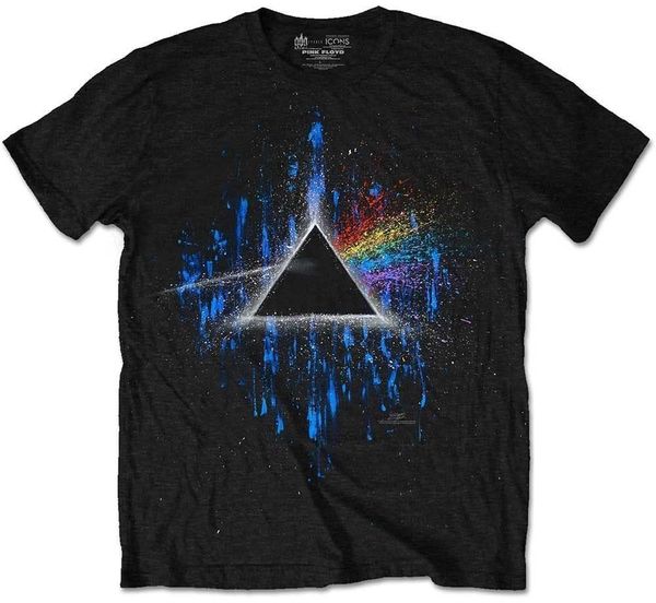 Pink Floyd Pink Floyd Košulja Dark Side of the Moon Blue Splatter Unisex Black XL