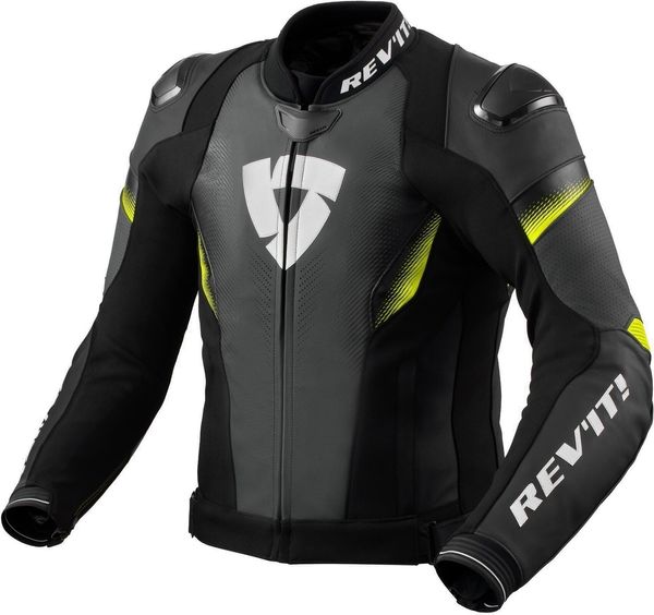 Rev'it! Rev'it! Jacket Control Black/Neon Yellow 50 Kožna jakna