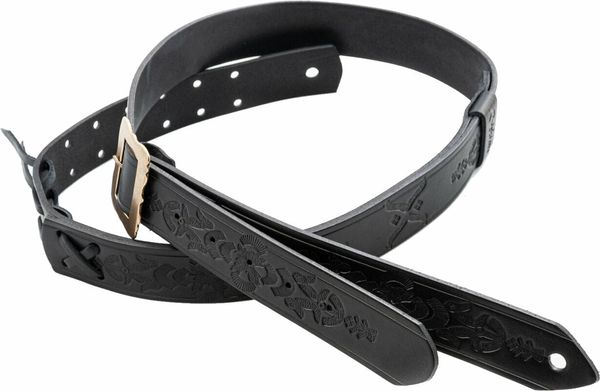 RightOnStraps RightOnStraps Legend BM Bohemian Kožnati remen za gitaru Black