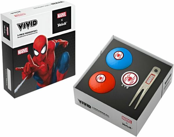 Volvik Volvik Marvel Spider Man 2 Pack Golf Balls Plus Marker and Pitchfork