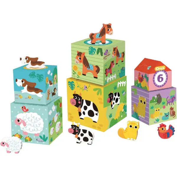 2Kids Toys 2Kids Toys Animal Blocks kocke od drva 12m+ 12 kom
