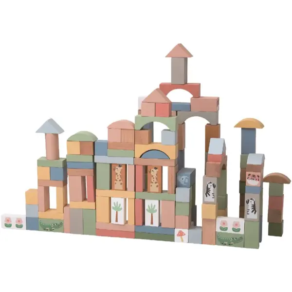 2Kids Toys 2Kids Toys Safari Animal Blocks aktivna igračka od drva 12m+ 120 kom
