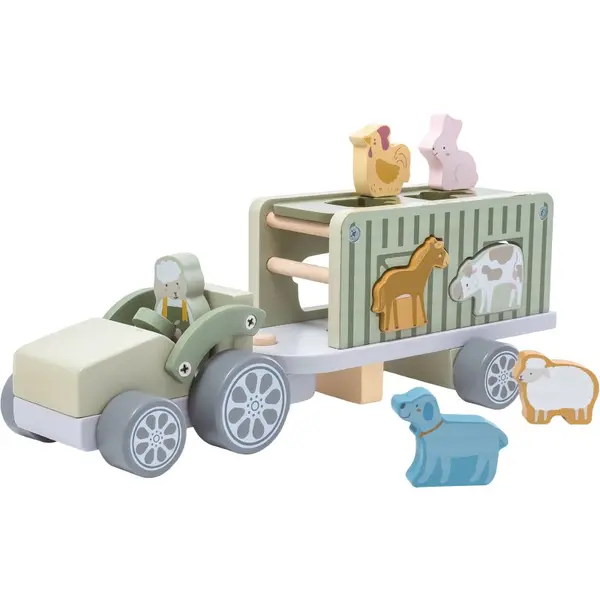 2Kids Toys 2Kids Toys Wooden Car with Animals set igračaka od drva 2y+ 10 kom