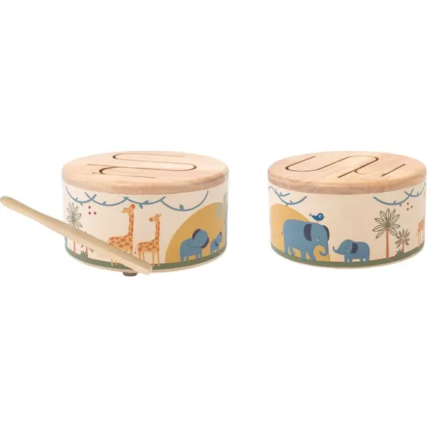 2Kids Toys 2Kids Toys Wooden Drum Safari glazbena igračka 18m+ 1 kom