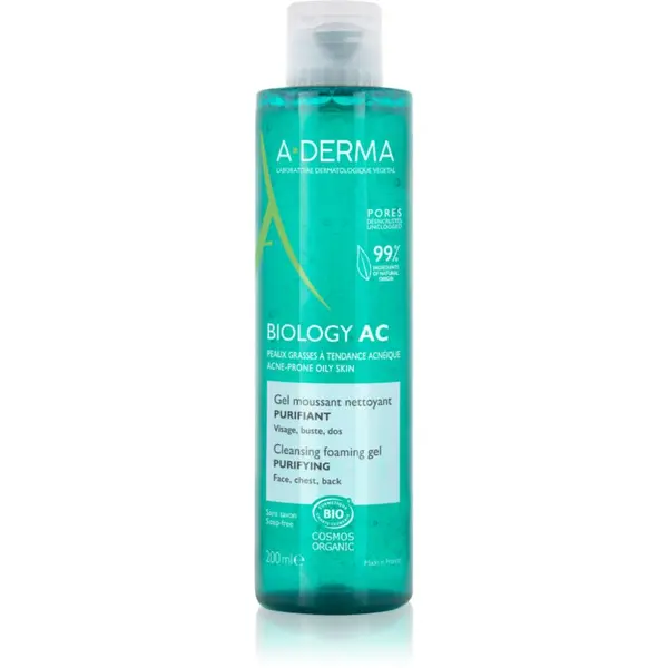 A-Derma A-Derma Biology AC pjenasti gel za čišćenje za mješovitu i masnu kožu 200 ml