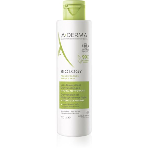 A-Derma A-Derma Biology hidratantno mlijeko za uklanjanje šminke 200 ml