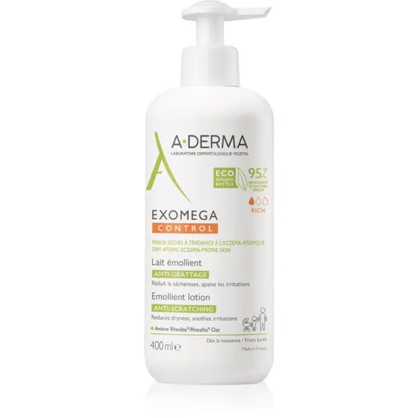A-Derma A-Derma Exomega Control Emollient Lotion mlijeko za tijelo protiv iritacije i svrbeži kože 400 ml