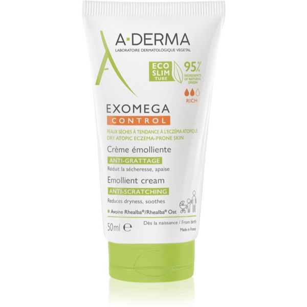 A-Derma A-Derma Exomega Control hidratantna krema za vrlo suhu, osjetljivu i atopičnu kožu 50 ml