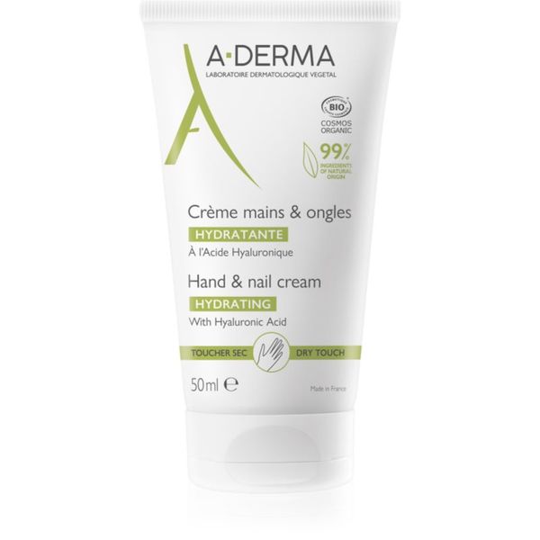 A-Derma A-Derma Original Care hidratantna krema za ruke i nokte s hijaluronskom kiselinom 50 ml