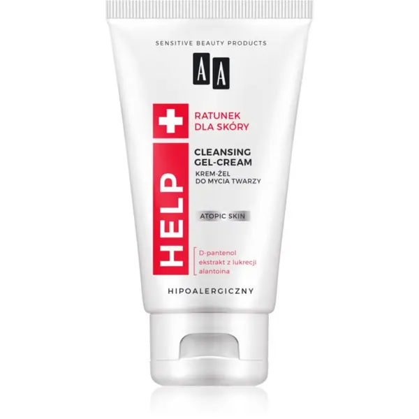 AA Cosmetics AA Cosmetics Help Atopic Skin kremasti gel za čišćenje za suhu i atopičnu kožu lica bez mirisa 150 ml