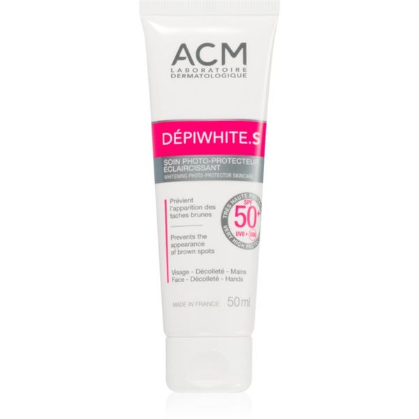 ACM ACM Dépiwhite S zaštitna krema za lice i dekolte SPF 50+ 50 ml