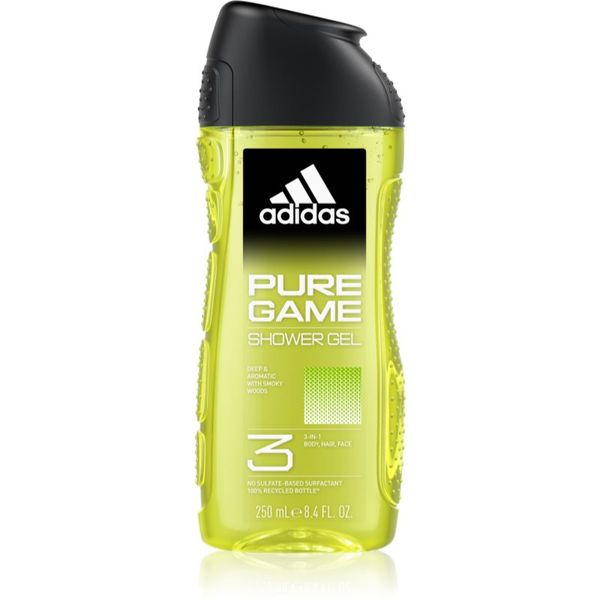 Adidas Adidas Pure Game gel za tuširanje za lice, tijelo i kosu 3 u 1 za muškarce 250 ml