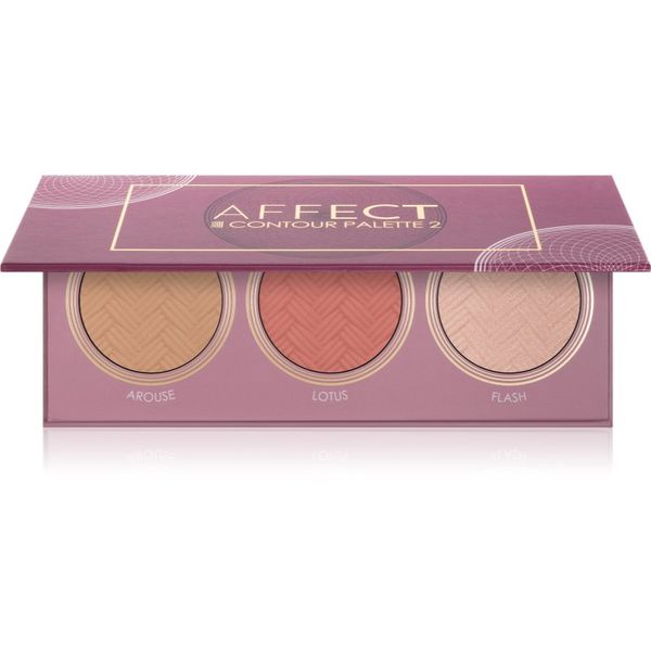 Affect Affect Contour Palette 2 highlighter, bronzer i rumenilo 3x5 g