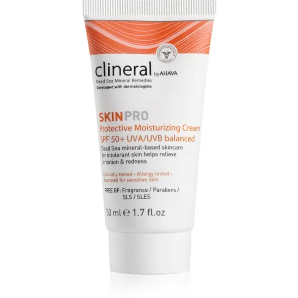 Ahava AHAVA Clineral SKINPRO hidratantna i zaštitna krema za osjetljivu i netolerantnu kožu lica SPF 50 50 ml