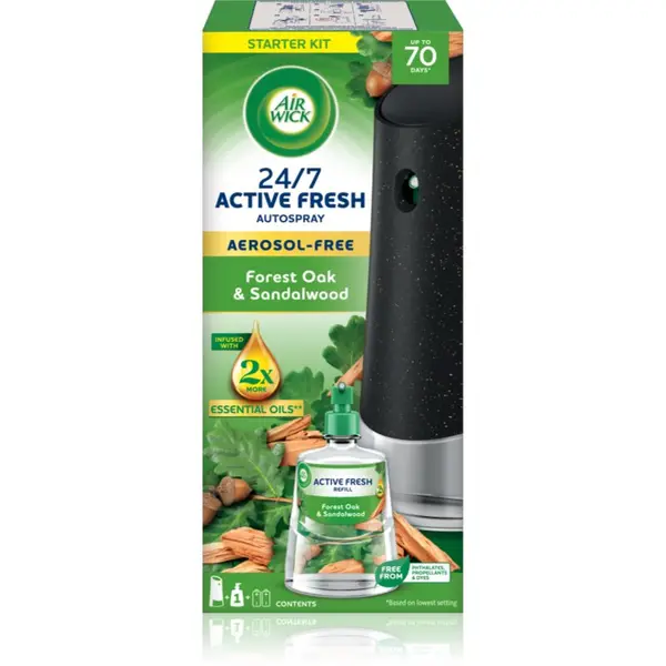Air Wick Air Wick Active Fresh Forest Oak & Sandalwood automatski osvježivač zraka s punjenjem 228 ml