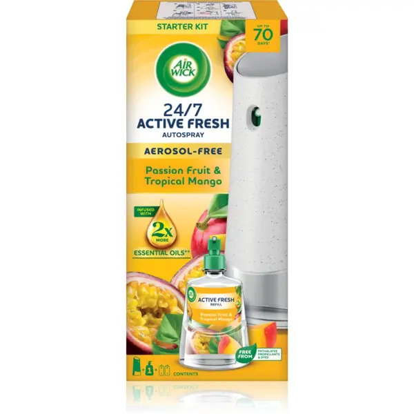 Air Wick Air Wick Active Fresh Passion Fruit & Tropical Mango automatski osvježivač zraka s punjenjem 228 kg